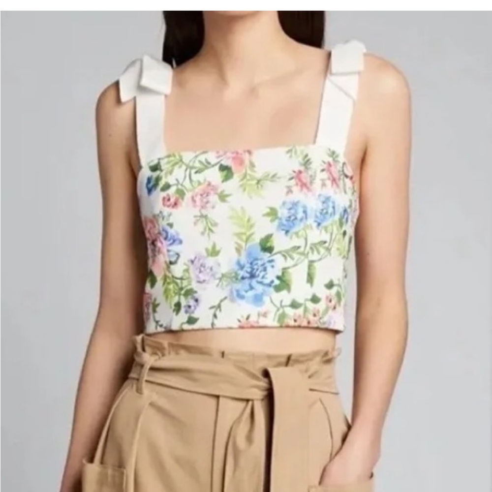 Alice + Olivia Nika Floral Crop Top